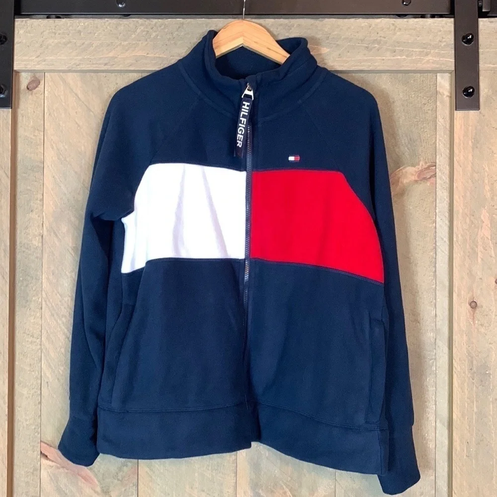 Tommy Hilfiger Sport colorblock fleece jacket Size Large